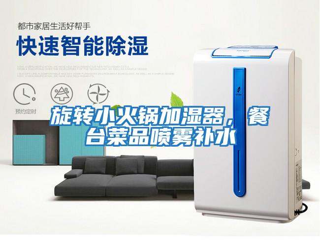 旋轉(zhuǎn)小火鍋加濕器，餐臺菜品噴霧補水