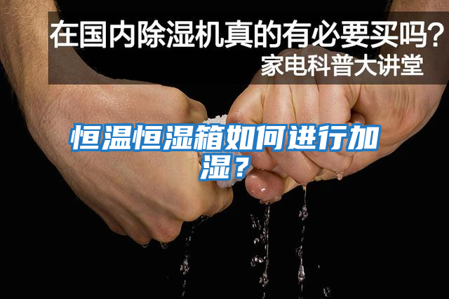 恒溫恒濕箱如何進行加濕？
