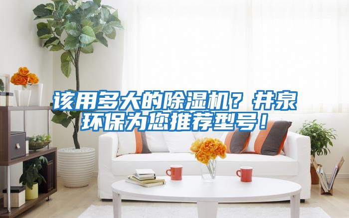 該用多大的除濕機？井泉環保為您推薦型號！