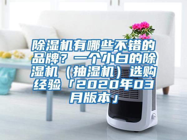 除濕機有哪些不錯的品牌？一個小白的除濕機（抽濕機）選購經(jīng)驗「2020年03月版本」